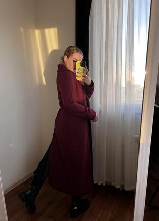 Довге пальто з вовни, asos, розмір s-m