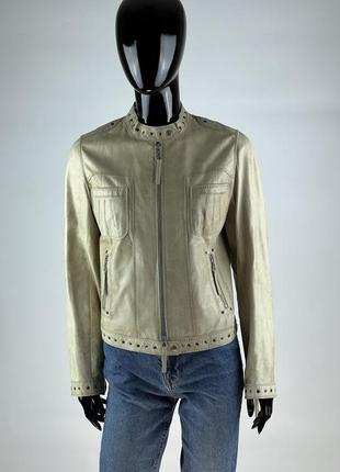 Кожаная куртка marc cain vintage