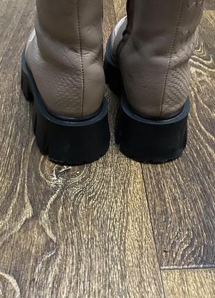 Класні теплі шкіряні чоботи на міху зимні alian curdas8 фото