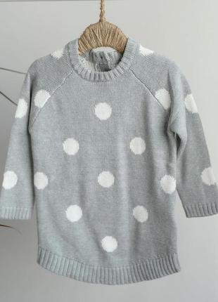 Вязаная тёплая кофта-туника будет хорошо согревать вашу красотку