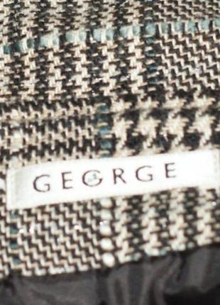 В наличии - шикарное, стильное шерстяное пальто в клетку "george ." 40-422 фото