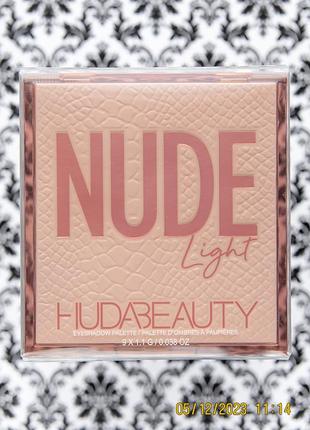 Палетка теней huda beauty obsessions light nude eyeshadow palette тени для век