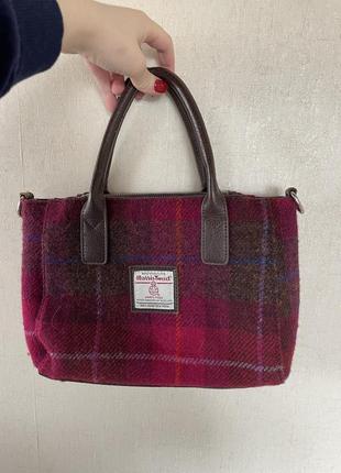 Зимова вовняна твідова сумочка сумка з вовни2 фото