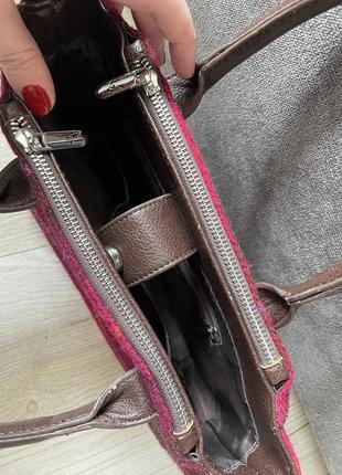 Зимова вовняна твідова сумочка сумка з вовни6 фото