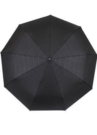Зонт чёрный в клетку автоматический de esse 3147-чк