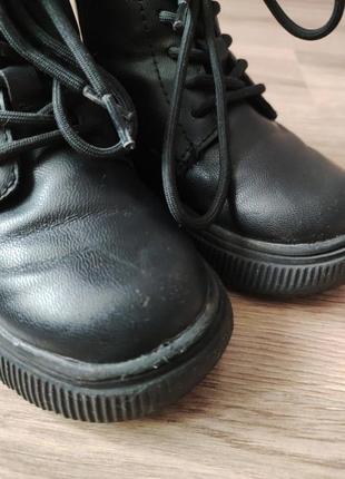 Черные ботинки сапоги полусапоги полуботинки zara р. 23, мики микки маус mickey mouse6 фото