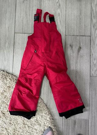 Зимние брюки с подтяжками 92см1 фото