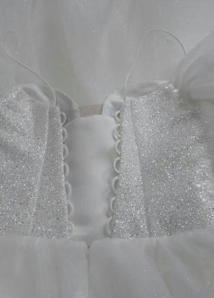 Весильное платье, ткань мерцающий глиттер, принцесса,