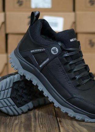 Зимние кожаные кроссовки merrell