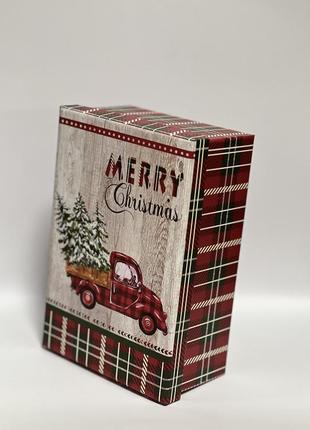Коробка подарочная 18x12x7 см рождество2 фото