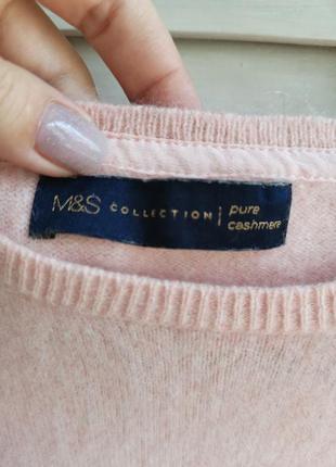 Нежный свитер размер s m&amp;s 100%кашемир3 фото