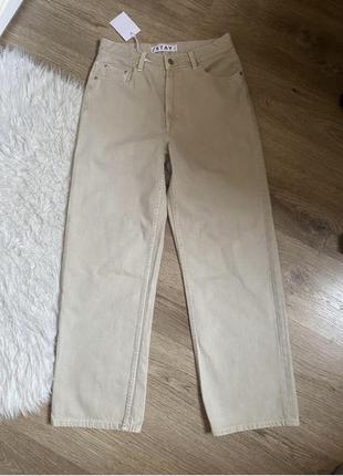 Прямі кремові джинси, розмір 38