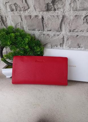 Жіночий шкіряний гаманець клатч на руку шкіряний