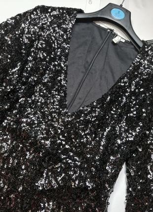 Платье женское праздничное черное в пайетки nly trend разм.л4 фото