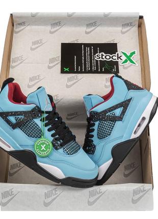 Мужские кроссовки nike air jordan 4 retro travis scott cactus jack на зиму premium качества, стильные и очень удобные кроссовки на каждый день