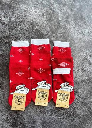 Теплые носки новогодние &lt;unk&gt; рождественские носки на махре1 фото