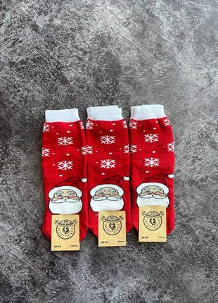 Теплые носки новогодние &lt;unk&gt; рождественские носки на махре5 фото