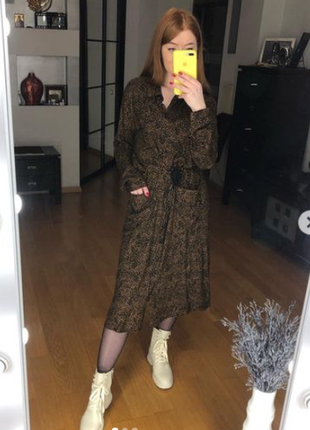 Платье леопардовый принт yuka, франция1 фото