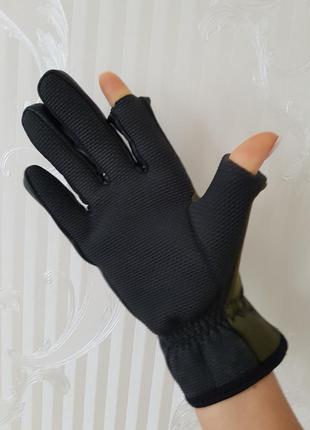 Рибацькі неопренові  тактичні перчатки рукавиці3 фото