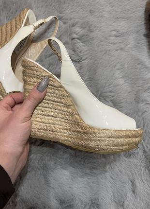 Босоножки сандалі на танкетці туфлі човники jimmy choo6 фото
