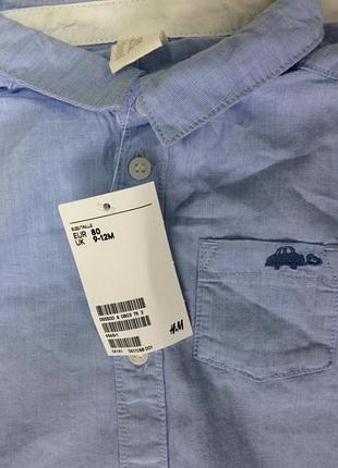 Бодик-рубашка h&m, 92 см