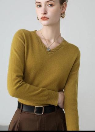 Свитер пуловер джемпер george горчичного цвета1 фото