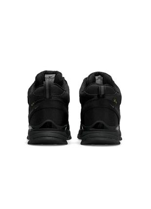 Зимние мужские кроссовки nike rivah gore-tex all black fur4 фото