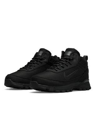 Зимние мужские кроссовки nike rivah gore-tex all black fur5 фото