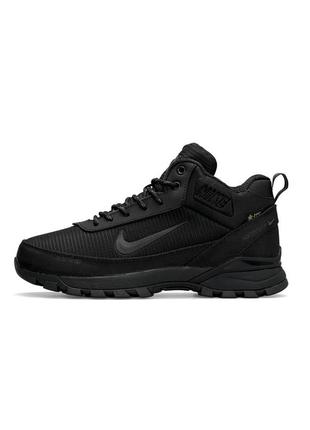 Зимние мужские кроссовки nike rivah gore-tex all black fur