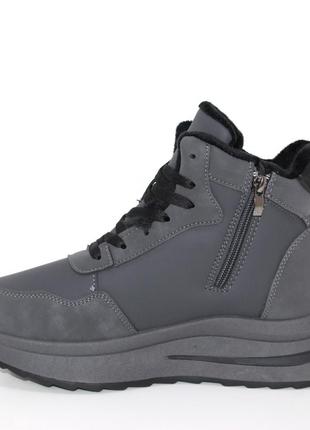 Ботинки 112026 спортивные высокие, кроссовки зимние, хайтопы на меху