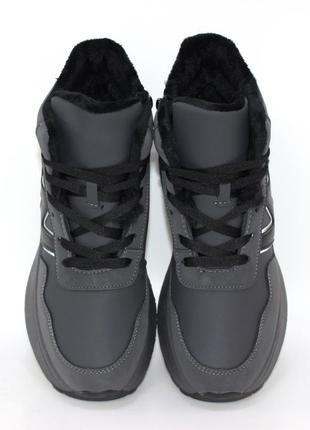 Ботинки 112026 спортивные высокие, кроссовки зимние, хайтопы на меху