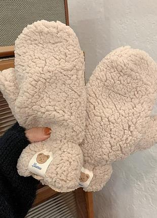 Рукавиці жіночі плюш