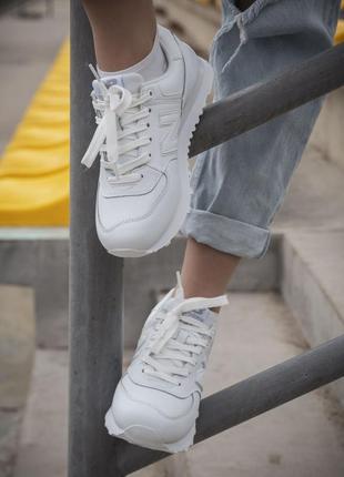 Кроссовки new balance 574 "white" кросівки