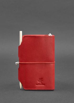Женский кожаный блокнот (софт-бук) 3.0 красный - bn-sb-3-mi-red8 фото