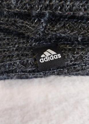 Теплый брендовый стильный шарф-хомут adidas4 фото