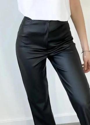 Стильные брюки брюки экокожа кожаные2 фото