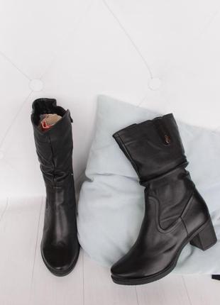 Зимние кожаные ботинки, сапоги 41 размера1 фото