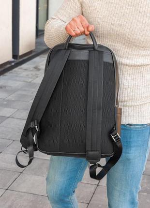 Крутой рюкзак из натуральной кожи черный7 фото
