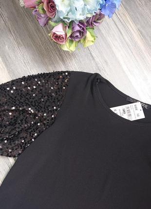 Красивая черная блуза  р.46/48 блузка кофточка кофта6 фото