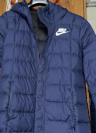 Пуховик nike grape длинный найк натуральный пух