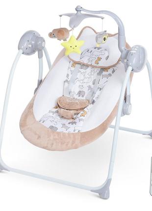 Детские качели-шезлонг el camino teddy me 1075 с музыкой, на радиоуправлении r_70