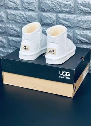 Ugg australia white белые кожаные угги натуральная кожа натуральный мех 
размер 36-41