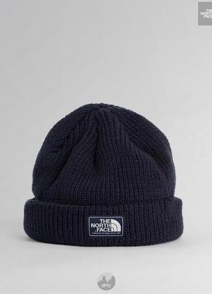 Чоловіча синя шапка the north face чорна