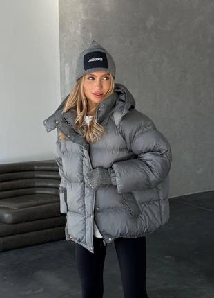 В наличии! не нужно ожидать пошива! зимний теплый пуховик!3 фото