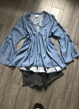 Джинсовая блуза от h&m 2