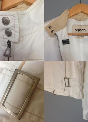 Geox respira белая женская куртка ветровка брендовая фирменная5 фото