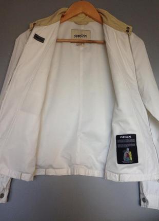 Geox respira белая женская куртка ветровка брендовая фирменная7 фото