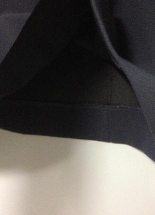 Cos темно-синяя блуза топ с коротким рукавом футболка из костюмной ткани3 фото