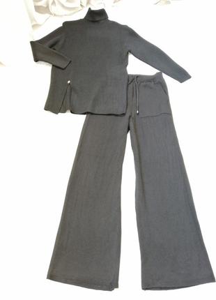 Вязаный костюм свитер и брюки кюлотами размер универсальный, бирок с составом ткани нет, вязка безум7 фото