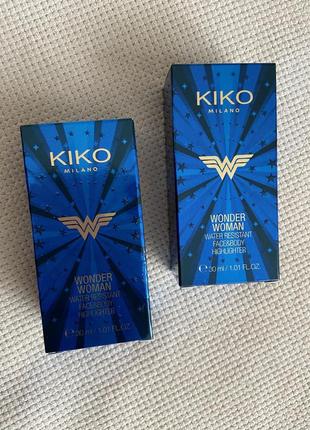 Водостійкий хайлайтер kiko milano wonder woman water resistant face&body highlighter4 фото